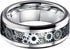 Men 8mm Tungsten Beveled Edge Mechanical Steampunk Gear Comfort-Fit Wedding Ring